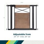 Puerta de Seguridad Safety 1st Modelo GA138DECB1 Diseño Moderno de Granja Color Madera Ajustable 29 a 37 Pulgadas Montaj