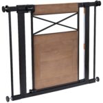 Puerta de Seguridad Safety 1st Modelo GA138DECB1 Diseño Moderno de Granja Color Madera Ajustable 29 a 37 Pulgadas Montaj