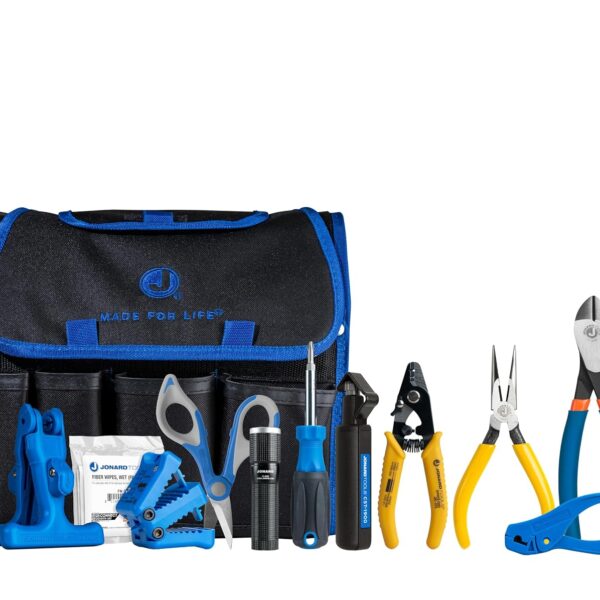 Jonard Tools TK-121 Kit de preparación de fibra + - Juego de herramientas de acceso y terminación de cables de fibra ópt