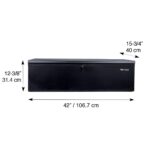 Montezuma Caja de herramientas portátil y bloqueable de acero de 42 pulgadas con asas, color negro