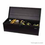 Montezuma Caja de herramientas portátil y bloqueable de acero de 42 pulgadas con asas, color negro
