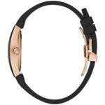 Reloj Bulova Latin Grammy Gemini 97A163 para Hombre Caja Tonneau Acero Inoxidable Oro Rosa Correa de Silicona Negra 40.5