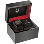 Reloj Bulova Latin Grammy Gemini 97A163 para Hombre Caja Tonneau Acero Inoxidable Oro Rosa Correa de Silicona Negra 40.5