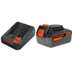 BLACK+DECKER Cargador de Batería de Litio 20V MAX BDCAC202B con Batería de Iones de Litio 4Ah LB2X4020