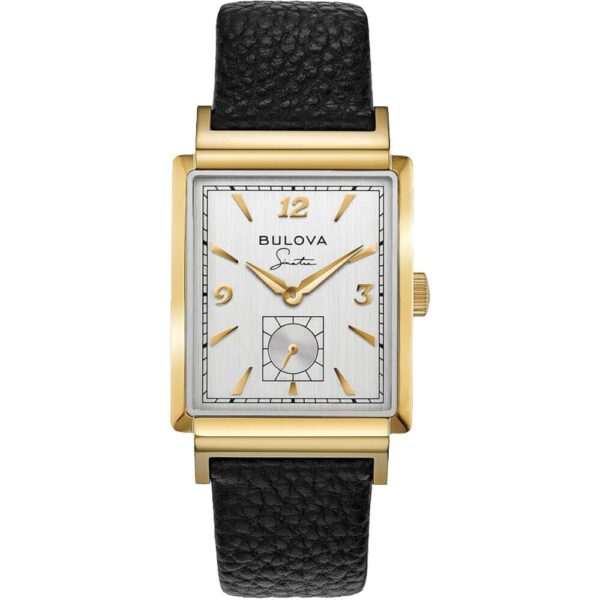 Reloj Bulova Frank Sinatra My Way 97A158 Acero Inoxidable Tono Dorado Correa de Cuero Negro para Hombre