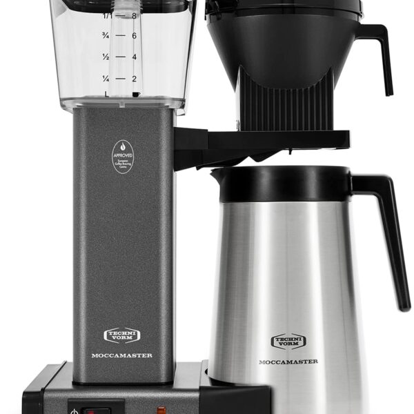 Technivorm Moccamaster 79317 KBGT - Cafetera térmica para 10 tazas, 40 onzas, gris piedra, 1.25 l