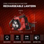 Streamlight Vulcan 180 HAZ-LO Clase I DIV.1 - Linterna recargable de 400 lúmenes/luz de escena portátil con correa de ho