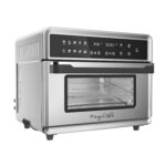 Megachef Horno electrónico multifunción de 360 grados con tecnología de aire caliente, cromo plateado, capacidad de 25 l
