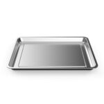 Megachef Horno electrónico multifunción de 360 grados con tecnología de aire caliente, cromo plateado, capacidad de 25 l