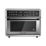 Megachef Horno electrónico multifunción de 360 grados con tecnología de aire caliente, cromo plateado, capacidad de 25 l