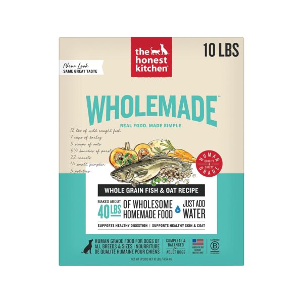 Alimento para Perros The Honest Kitchen VR Deshidratado Grano Entero Pescado y Avena 10 Libras