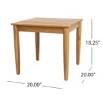 Juego de Chat Eudora Christopher Knight Home Modelo 313620 Madera de Acacia 2 Plazas Acabado Teca y Gris Oscuro