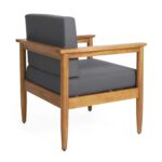 Juego de Chat Eudora Christopher Knight Home Modelo 313620 Madera de Acacia 2 Plazas Acabado Teca y Gris Oscuro