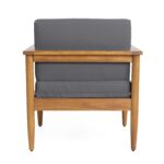 Juego de Chat Eudora Christopher Knight Home Modelo 313620 Madera de Acacia 2 Plazas Acabado Teca y Gris Oscuro