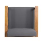 Juego de Chat Eudora Christopher Knight Home Modelo 313620 Madera de Acacia 2 Plazas Acabado Teca y Gris Oscuro