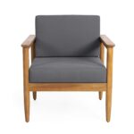 Juego de Chat Eudora Christopher Knight Home Modelo 313620 Madera de Acacia 2 Plazas Acabado Teca y Gris Oscuro