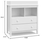 Cómoda Storkcraft Alpine 2 Cajones con Cambiador Blanco 03662-401