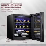 Schmecke - Refrigerador de vino con compresor de 12 botellas con cerradura | Gran bodega independiente | Refrigerador de