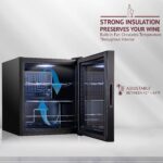 Schmecke - Refrigerador de vino con compresor de 12 botellas con cerradura | Gran bodega independiente | Refrigerador de