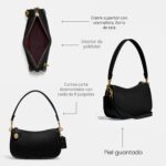Bolso Coach Swinger C0638B4/BK de Cuero Negro con Correa Desmontable