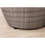 Juego de Conversación Alaterre Furniture Bistro AWWI01II Mimbre de Resina Gris 3 Piezas con Mesa de Vidrio 18 Pulgadas y