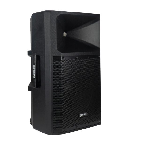 Gemini - Altavoz PA alimentado de 15 pulgadas, altavoz PA Bluetooth de 2200 W con mezclador, entradas XLR, altavoces DJ