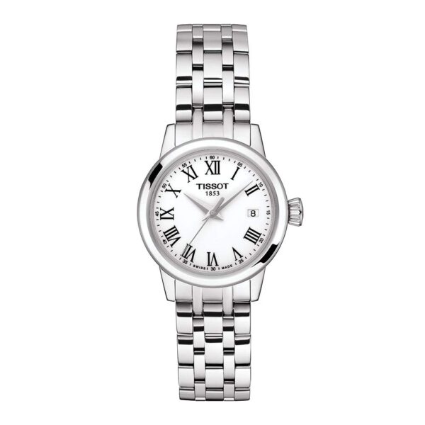 Reloj Tissot Classic Dream T1292101101300 Acero Inoxidable Gris Esfera Blanca 28mm