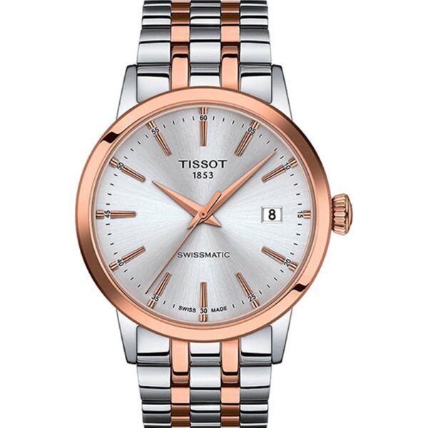 Reloj Tissot Sueño Clásico T1294072203100 Automático Suizo Oro Rosa Acero Inoxidable 42 mm