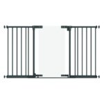 Puerta de Seguridad Perma Child Safety Modelo 2870 Negro Cálido Panel Acrílico Transparente se Adapta a Aberturas de 52.