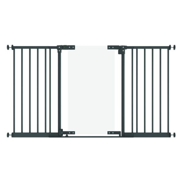 Puerta de Seguridad Perma Child Safety Modelo 2870 Negro Cálido Panel Acrílico Transparente se Adapta a Aberturas de 52.