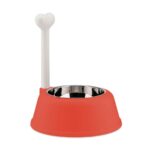 Cuenco para Perro Alessi AMMI02 RO Resina Termoplástica con Inserto de Acero Inoxidable 18/10 Rojo Naranja