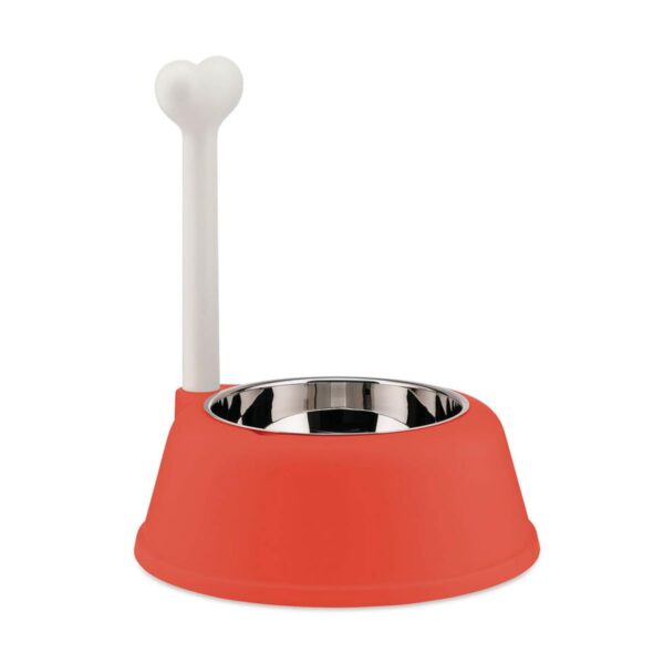 Cuenco para Perro Alessi AMMI02 RO Resina Termoplástica con Inserto de Acero Inoxidable 18/10 Rojo Naranja
