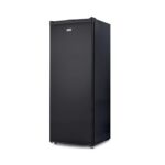Commercial Cool Congelador vertical, congelador de pie de 6 pies cúbicos con puerta reversible, negro
