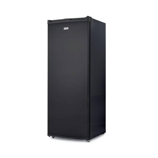 Commercial Cool Congelador vertical, congelador de pie de 6 pies cúbicos con puerta reversible, negro