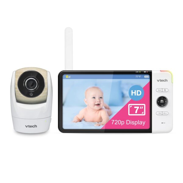 Monitor de Video para Bebé VTech VM919HD Pantalla HD 720p de 7 Pulgadas Visión Nocturna 360 Grados Zoom 4x Batería 5000