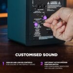 M-AUDIO BX3 Par de monitores de estudio de 3.5", altavoces HD para PC para grabación y multimedia con software de produc