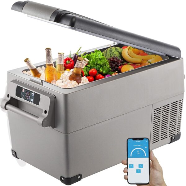 VEVOR CF35 Refrigerador portátil de 37 cuartos de galón (35 litros) de 12 voltios con control por aplicación (-4℉~68℉),