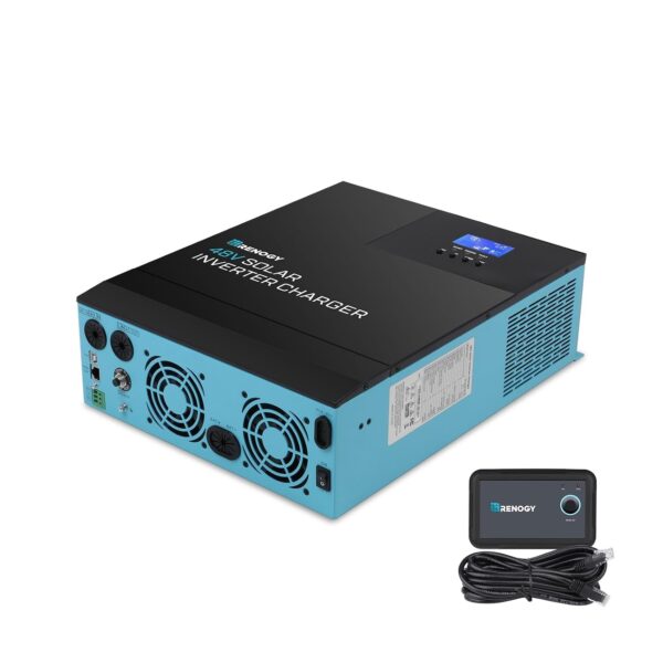 Inversor de Onda Sinusoidal Pura Renogy 3500W 48V a 120V con Controlador de Carga MPPT 80A Sobretensión 7000W