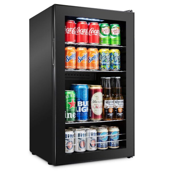 Ivation – Refrigerador de bebidas para 126 latas. Mini refrigerador de bebidas ultra fresco independiente para cerveza,