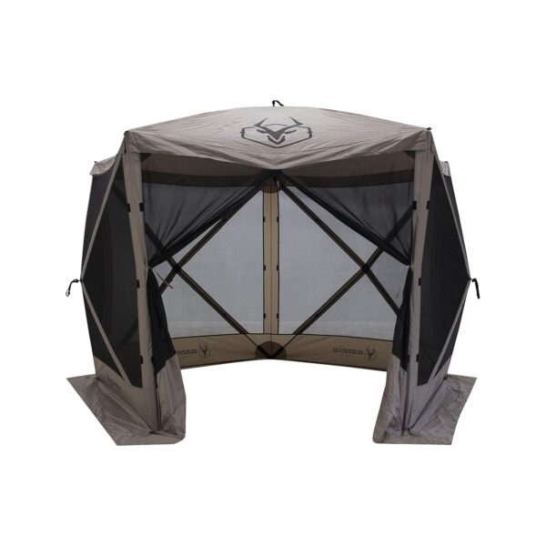 Cenador Gazelle Tents G5 GG501DS Pentagonal 5 Lados Desplegable Impermeable Resistente a Rayos UV para 4 Personas Arena