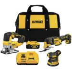 DEWALT Kit combinado de herramientas eléctricas de 20 V Max, juego de 3 herramientas para carpintería inalámbrica con ba