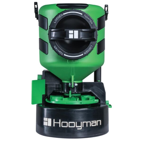 Esparcidor Hooyman Modelo 1141041 24V Iones de Litio Tolva 35 Libras Alcance 20 Pies