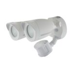 Luz de Seguridad LED Satco 65/711 Doble Cabezal Bala con Sensor de Movimiento 3000K Blanco