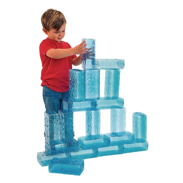 Juego de Bloques de Hielo Excellerations ICEBLOCK 20 Piezas Turquesa PETG 8 x 4 x 2.75 Pulgadas