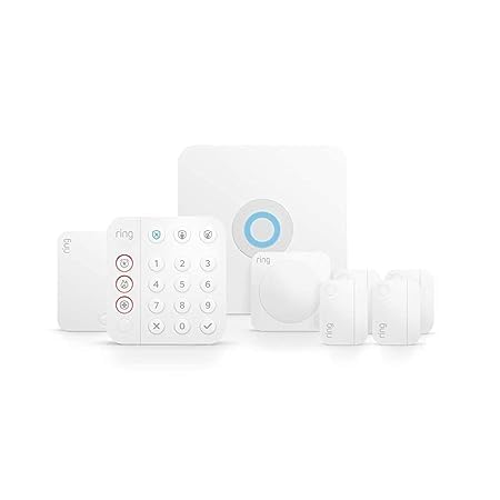 Kit de Alarma Ring de 8 piezas (último modelo): sistema de seguridad para tu casa/negocio con monitoreo profesional 24/7