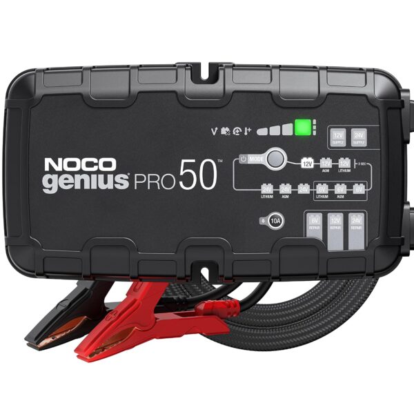 Cargador de Baterías NOCO GENIUSPRO50 Profesional 50 Amperios 6V 12V 24V Negro