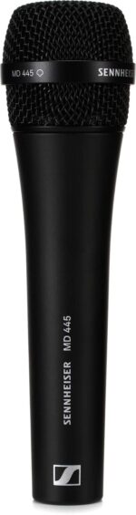 Sennheiser Micrófono dinámico vocal Pro Audio (MD 445), negro