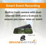 Espejo Retrovisor Brandmotion FVMR-1100 FullVUE con Cámara Dash Cam 1080p Pantalla Táctil 9.66 Pulgadas Incluye Tarjeta