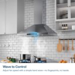 HisoHu Campana extractora para montaje en pared de 30 pulgadas, convertible sin conductos/conductos, campana de cocina i