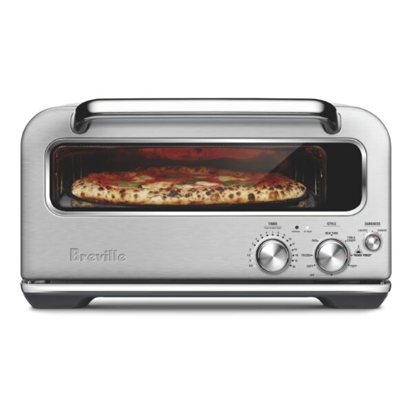 Breville BPZ820BSS Horno inteligente Pizzaiolo para encimera, Fabricante de pizza, de acero inoxidable cepillado